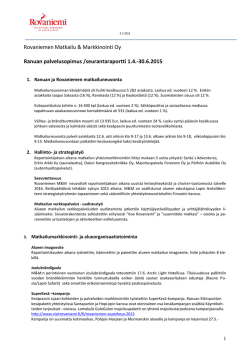 Rovaniemen Matkailu ja Markkinointi Oy:n raportti