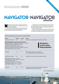 Mediakortti 2016 - Navigator Magazine