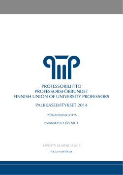 Professoriliiton palkkaselvitys 2014