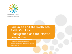 Rail Baltic and the North Sea Baltic Corridor