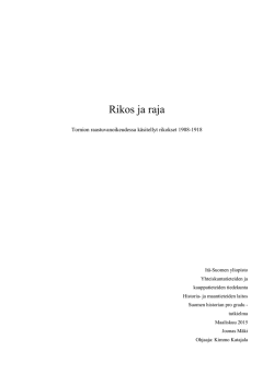 Rikos ja raja - UEF Electronic Publications - Itä