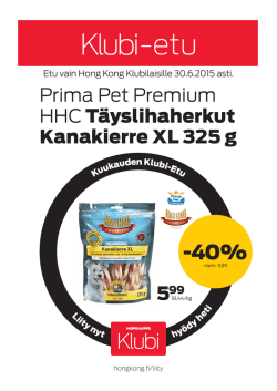 Prima Pet Premium HHC Täyslihaherkut Kanakierre XL