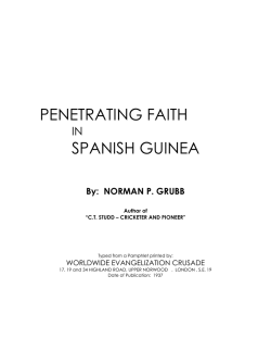 Penetrating Faith in Spanish Guinea