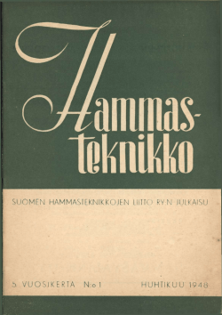 HT 1 1948 - Suomen Hammasteknikkoseura ry