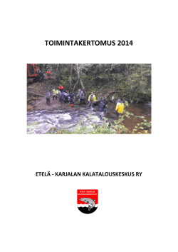 Kalatalouskeskuksen toimintakertomus vuonna 2014