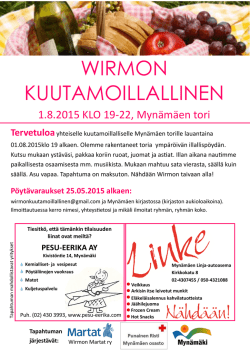Wirmon Kuutamoillallinen la 1.8.2015