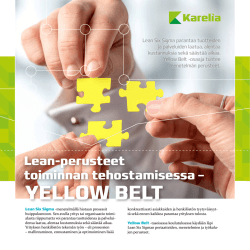 Lean Six Sigma Yellow Belt  - Karelia