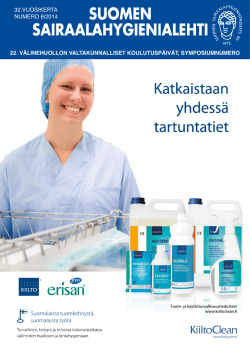 Lehti 6 / 2014 - Suomen Sairaalahygieniayhdistys