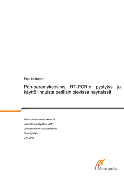 Pan-paramyksovirus RT-PCR:n pystytys ja käyttö linnuista