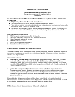 Gabapentin ratiopharm 300, 400 mg kapseli PL 2015-04-28