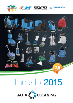 Alfa Cleaning Hinnasto 2015