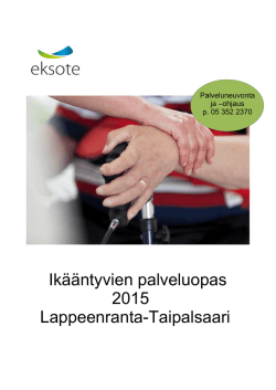 Ikääntyvien palveluopas 2015 Lappeenranta-Taipalsaari