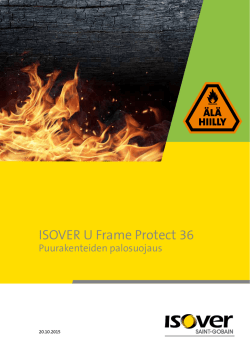 ISOVER U Frame Protect 36 tuoteominaisuudet
