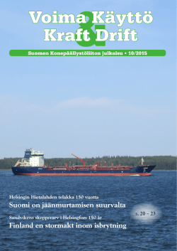Voima ja Käyttö 10/2015 - Suomen Konepäällystöliitto