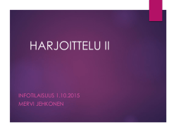 HARJOITTELU II