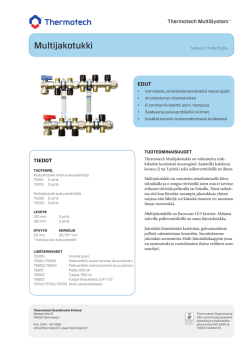 Asennusohje Käyttövesijakotukki - AO902 PDF 2.26 MB