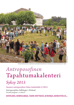 Syksy 2015 - Suomen antroposofinen liitto ry