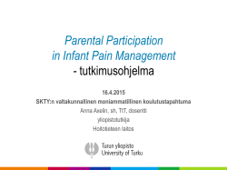 Parental Participation in Infant Pain Management