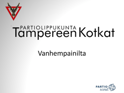 Vanhempainilta 10.9.2015 - Partiolippukunta Tampereen Kotkat