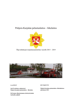Pohjis-Karjalan öljyvahinkojen torjuntasuunnitelman