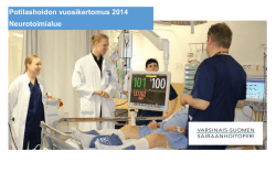 Potilashoidon vuosikertomus 2014 Neuro - Varsinais