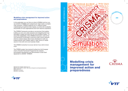 Modelling crisis management for improved action and