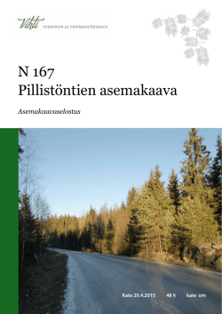 Kaava N 167 asemakaavaselostus