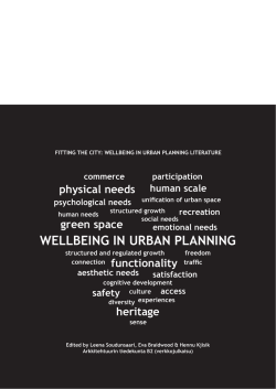 Fitting the city : wellbeing in urban planning literature