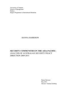 security communities in the asia