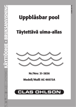 Täytettävä uima-allas