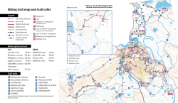 Skiing trail map and trail cafés
