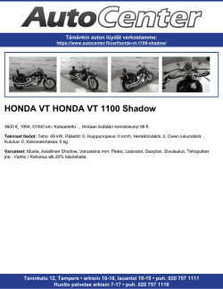HONDA VT HONDA VT 1100 Shadow