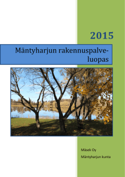 Mantyharju.fi Tiedostot Rakennuspalveluopas 2015