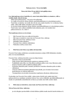 Paroxetin Orion 20 mg tabletti PL 2015-02-21
