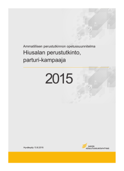 Hiusalan perustutkinto 2015