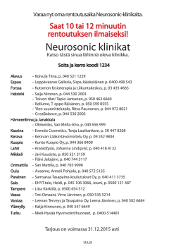 Varaa nyt oma rentoutusaika Neurosonic