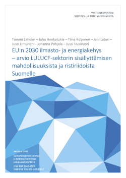 EU:n 2030 ilmasto- ja energiakehys – arvio LULUCF