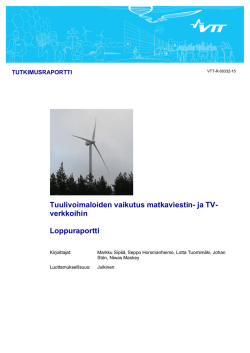 Tuulivoimaloiden vaikutus matkaviestin- ja TV