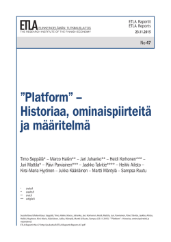 Platform” – Historiaa, ominaispiirteitä ja määritelmä
