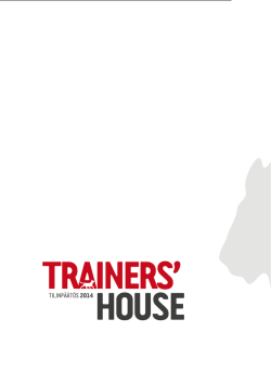 TILINPÄÄTÖS 2014 - Trainers` House
