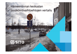 Hämeenlinnan keskustan pysäköintivaihtoehtojen vertailu