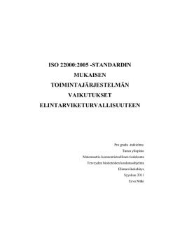 ISO 22000:2005 -STANDARDIN MUKAISEN