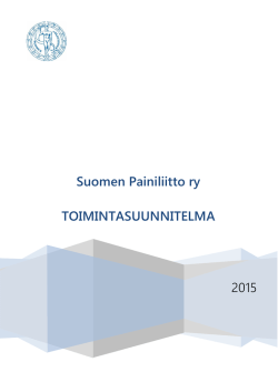 2015 Suomen Painiliitto ry TOIMINTASUUNNITELMA