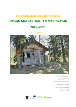 hossan matkailualueen master plan 2015–2025