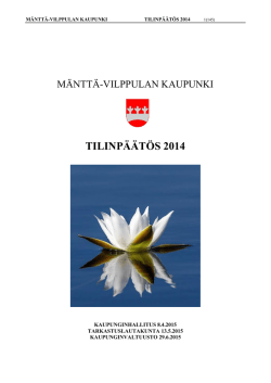 Mänttä-Vilppulan tilinpäätös 2014