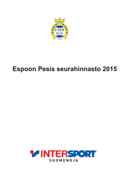 Espoon pesis kuvasto 2015