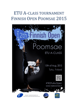 12th Finnish Open Poomsae