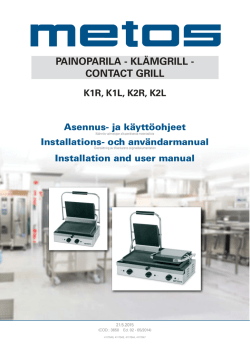 painoparila - klämgrill - contact grill k1r, k1l, k2r, k2l