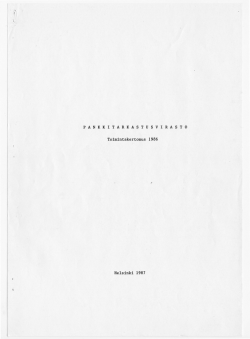 PTV toimintakertomus 1986