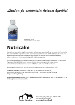 NUTRICALM  - Fysio Healing Oy